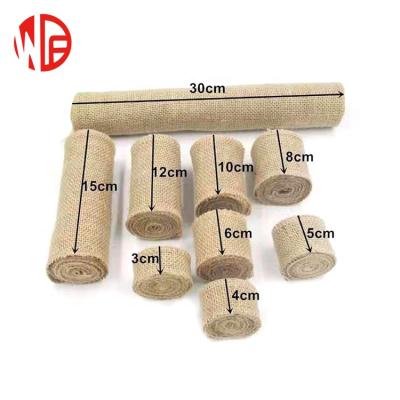 China Wholesale Burlap Roll Fabric Viable High Quality Hessian Burlap Roll Fabric Jute Fabric Lace Up Burlap Ribbon Jute for sale