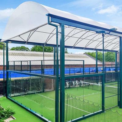 China Panoramic padel court good quality standard size padel tennis court for sale