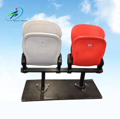 China HDPE+Steel Grandstand Boom Seats Folding Stadium Chairs High Quality HDPE Plastic Customize Player Century Howjah SJ-A035 20 Day Manual for sale