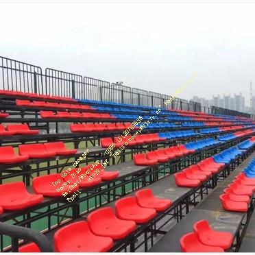 China Sports bleachers stadium chair grandstand seating basketball fabric side uphosterly chair telescopic indoor electric grandstand SJHHA-001 for sale