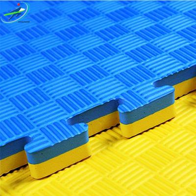 China Fine 2.0CM High Quality Taekwondo Five Line Mat Tatami EVA Foam Mat Puzzle Art Style Taekwondo Eva Pattern for sale