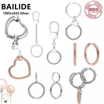 China CLASSIC new100% S925 Silver Pan Key Chain Amulet Key Key Wear Earring For Women Fit Original Design Charms High Quality Jewelry for sale