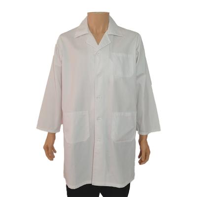 China Factory price hospital laboratory uniform coat anti-static cheap coverall doctor with high quality cotton polyester fabric for sale