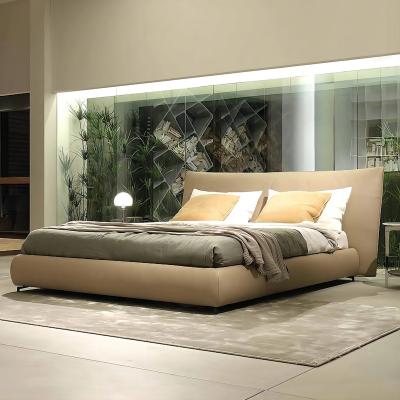 China Other Bedroom 1.8m Modern Luxury Leather Design Double Bed Super King Size Light Bed for sale