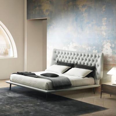 China Other Double Bed High Quality Modern Designer Furniture Bedroom Upholstered Bed for sale