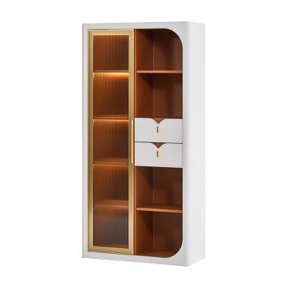 China (Other)Adjustable Bookcase Model With Glass Door Modern Furniture Office Metal Bookcase for sale