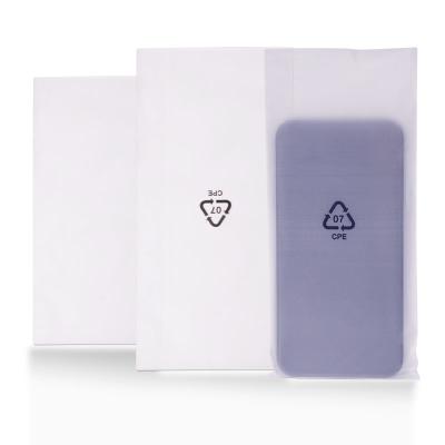 China Wholesale CPE Custom Logo Phone Case Packaging CPE Clear Frosted CPE Plastic Poly Bags for sale