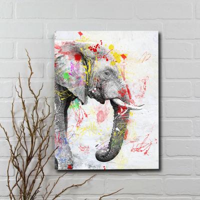 China Abstract Pop Selling Elephant Handmade Animal Painting Abstract Oil Painting For Wall Decor for sale