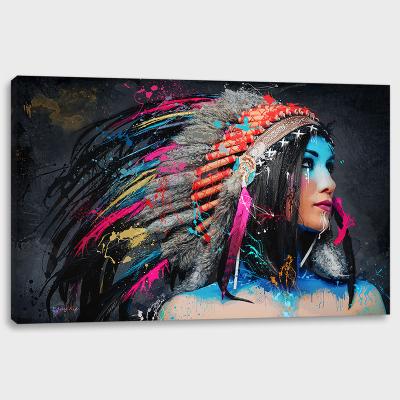 China Modern Modern Portrait Requires 2 AA Batteries Hot Selling Oil Paintings Wall Decorations Prints Canvas Wall Art For Living Room Art Women for sale