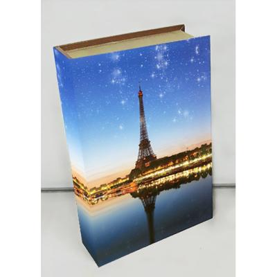 China Wooden Book Box Custom Printed Rectangular China MDF Gift Faux Wooden Magnetic Book Box for sale