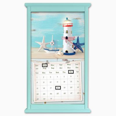 China American Creative Magnetic Frame Wall Calendar Wall Calendar Decoration Home Style Magnetic Calendar With Lighting for sale