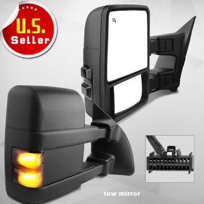 China Stretch And Back Draw Pair Tow Mirrors For 2008-2016 Ford F250 F350 Super Right Handed Turn Signal for sale