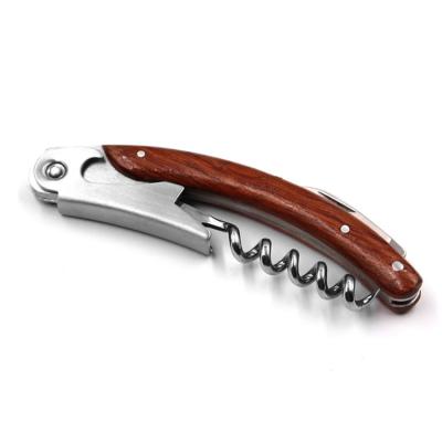 China Sustainable Stainless Steel Corkscrew Wooden Wine Opener for sale