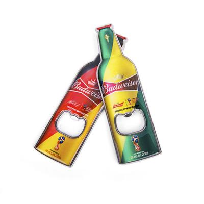 China Sustainable Bottle Shape Custom Bottle Opener Fridge Magnet for sale