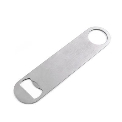 China Viable Wholesale Custom Logo Stainless Steel Flat Bottle Opener for sale