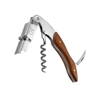 China Viable Wooden Handle Corkscrew Wine Bottle Opener for sale