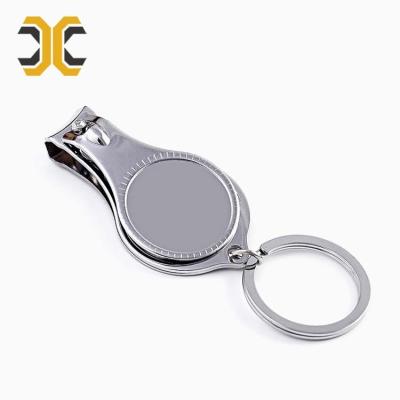 China Eco - Friendly Custom Logo Stainless Steel Bottle Opener Nail Clippers Key Chain for sale