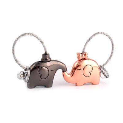 China Eco - Friendly Custom Elephant Torque Metal Key Chain for sale