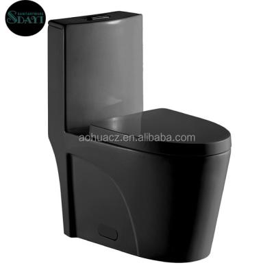 China Concealed Cistern CUPC Certificate Matt Black Color Siphonic One Piece Toilet With Famous Brand Fittings for sale