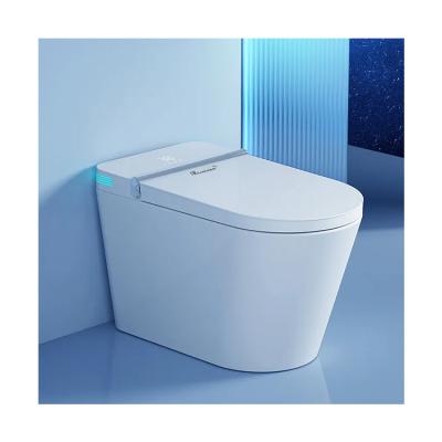 China Hot Selling Hidden Toilet Bowls High Quality Automatic Flush Cistern Smart Toilets Rimless Smart Toilet With Speech Function for sale