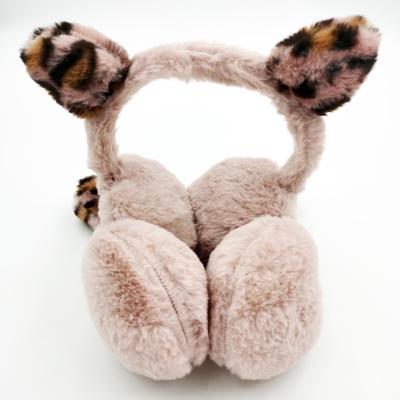 China High quality fancy children's leopard grain ear cover winter fashion warm earmuffs comfortable and soft for sale