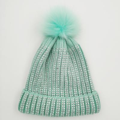 China Wholesale 100% Acrylic Warm Knitted Acrylic Hats Custom Color Winter Hat for sale