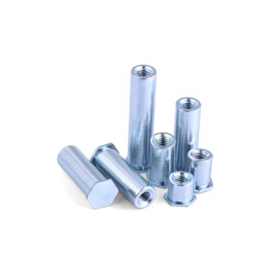 China Galvanized Heavy Industry Carbon Steel Flat Head Round Body Rivet Nuts for sale