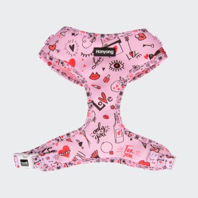 China New Style Sustainable Neck Adjustable Dog Harness Sublimation Patterns Dog Harness for sale