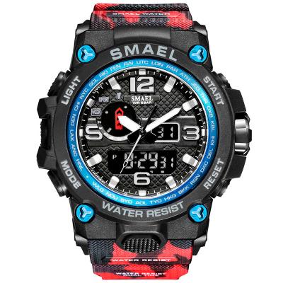 China Amazon Ebay Best Seller Camouflage Military Alarm Mens Wristwatches Sport Swimming Hiking Watch With Dual Analog And Number Display for sale