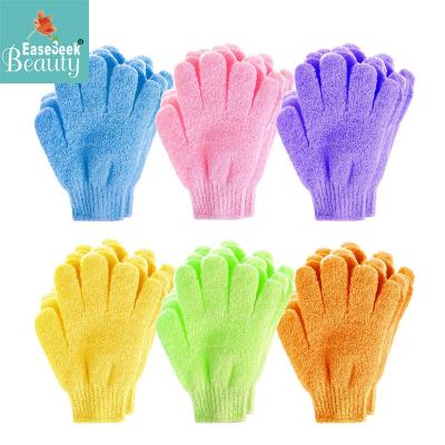 China Convenient Exfoliation Bath Cleaning Gloves Sustainable Color Nylon Material Lightweight Personalized High Grade Bath Appliances for sale