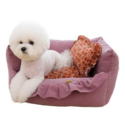 China Removable Washable Memory Foam Breathable Custom Soothing Luxury Cat Pet Sofa Dog Bed Pillow for sale