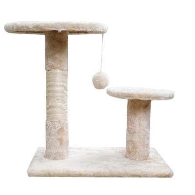 China Wholesale Modern Sisal Castle Scratch Pet Scratcher Housing Furniture Stored Modern Climbing Wooden Tower Cat Tree for sale