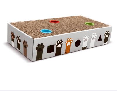 China Nine-Hole Cat Paw Pattern Hollow Cat Viable Scratcher for sale