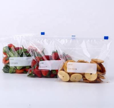 China Factory price food grade plastic packaging bag recyclable transparent resealable clear slider pe seal ziplock bag for sale