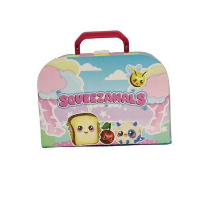 China Glossy Lamination Recyclable Hot Selling Suitcase Gift Finished Paper Box With Handle for sale