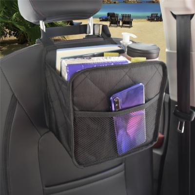 China Basic Without Design Oxford Logo Storage Bag Backseat Storage Bag Promotional Large Capacity Durable Material Customized Car Hanging Organizer for sale