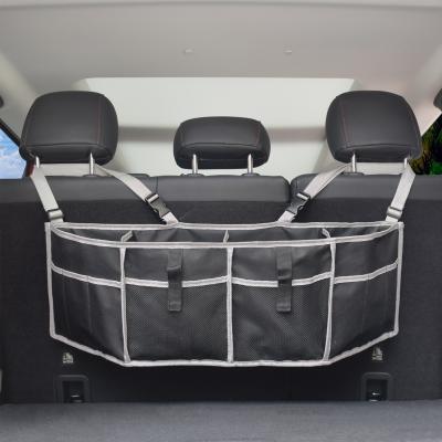 China 600D Oxford Customized Logo Space Saving Multi Pockets Oxford Backseat Car Organizer for sale