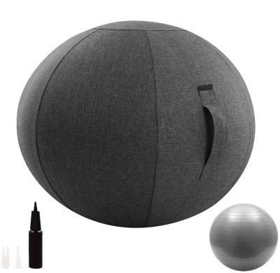 China For Home/Office/Kids/Hot Selling Yoga/Pilates Customized Waist Inflatable Ball Chair Exercise Resting Ball For Gym Yoga Fitness With Cover for sale