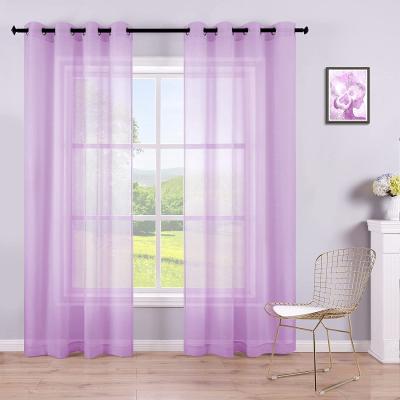 China Blackout Lavender Light Purple Curtains For Girl Teen Bedroom Sheer Lilac Sheer Curtain For Living Room Decor Baby Nursery Closet for sale