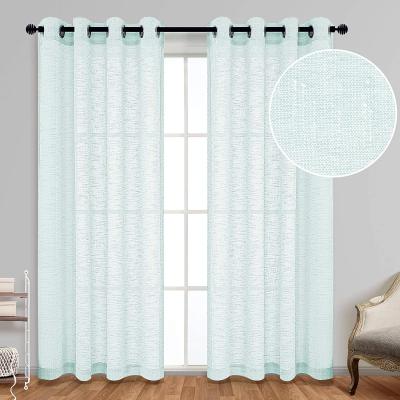 China Modern Toile Curtain Opposite For Living Room 2 Panels Semi Sheer Neutral Privacy Drapes For Dining Room Home Office Patio Windows Doors for sale