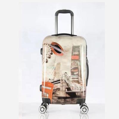 China Bottom Low Price Logo Printing Travel Luggage Bag Sets 360 Degree Wheels Travel Trolley ABS/PC Luggage Set Customize Suitcase for sale