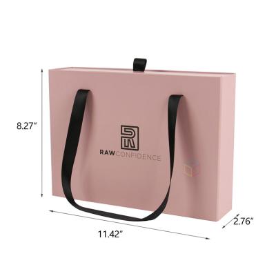 China Recyclable Custom Luxury Logo Hair Box Packaging Bag for sale