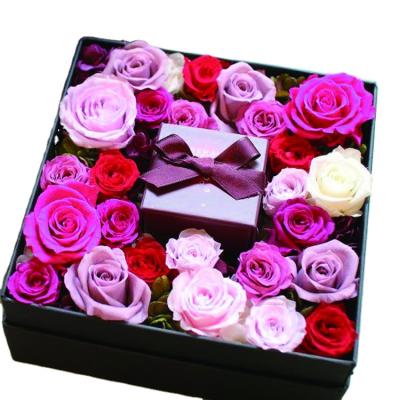 China Handmade Wholesale Customized Flowers Square Paper Package Gift Boxes for sale