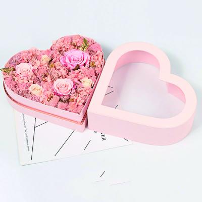 China Handmade Custom Elegant PVC Gift Heart Packaging Paper Box for sale