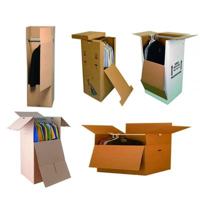 China Handmade Cheap Luxury Wholesale Corrugated Cardboard Paper Wardrobe Packaging Box for sale