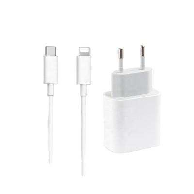 China New Product EU/US/UK Mobile Phone Wall Type PD Charger+Cable PD Fast Charger Cable Adapter 18W C Charger For Apple iPhone Chargers for sale