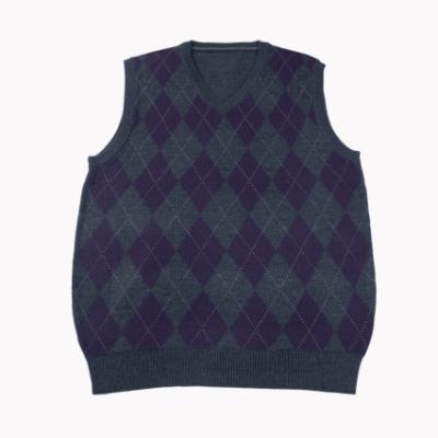 China Anti-wrinkle OEM men's sweater supplier casual men's sweater vest design knitted men's sweater vest knit for sale