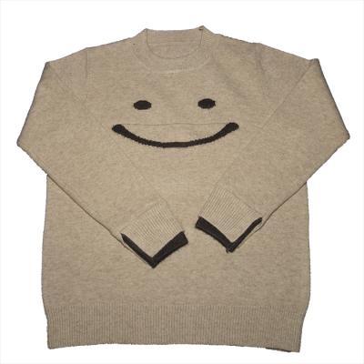 China Autumn Winter Sweater Sweater Men's Casual Gray Smile Face Sweater High Quality Anti-wrinkle for sale