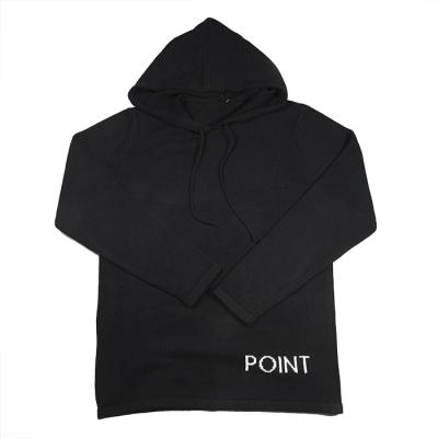 China Custom OEM Anti-wrinkle sweater masculino and all black LOGO Women's Jacquard Hooded Men's Pullover for sale