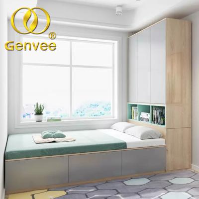 China Durable Cube Box Storage Tatami Bed With Wardrobe For Bedroom Furniture for sale